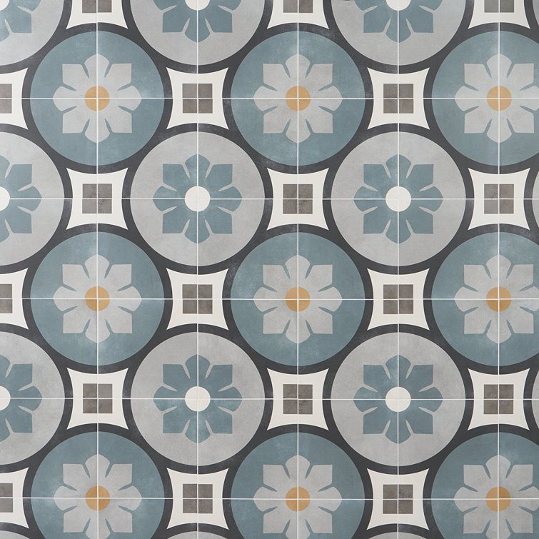 Bond Tile Plumeria Spring 9" x 9" Porcelain Floor Tile (6.99 sq. ft